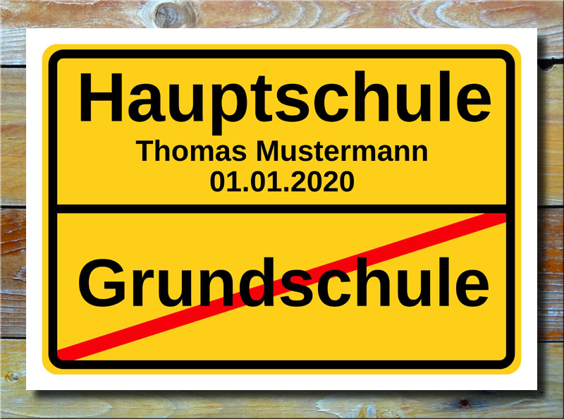 Ortsschild Grundschule Hauptschule