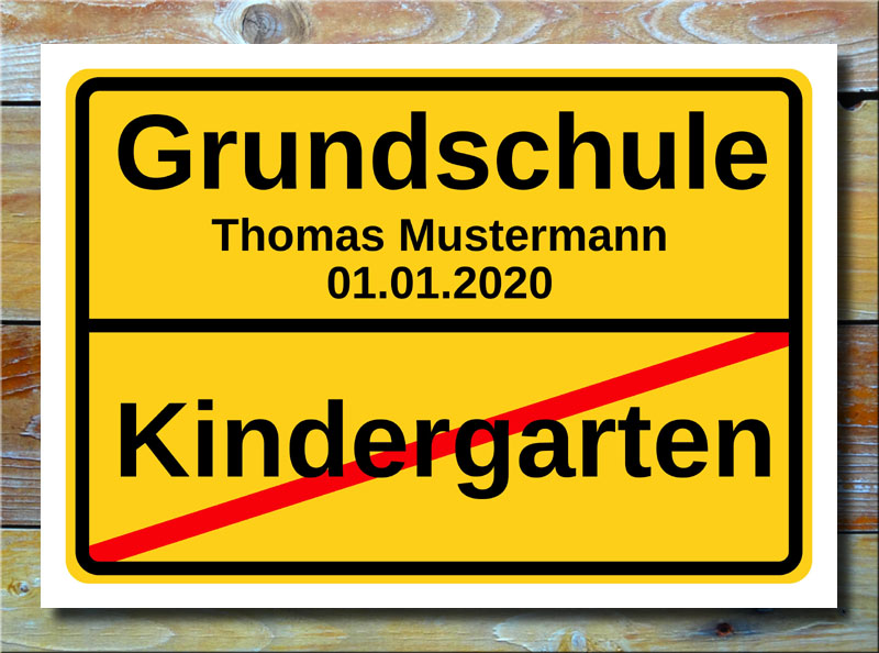 Ortsschild Kindergarten Grundschule