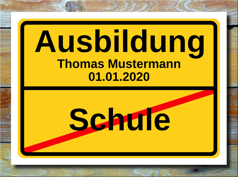 Ortstafel Schule Ausbildung