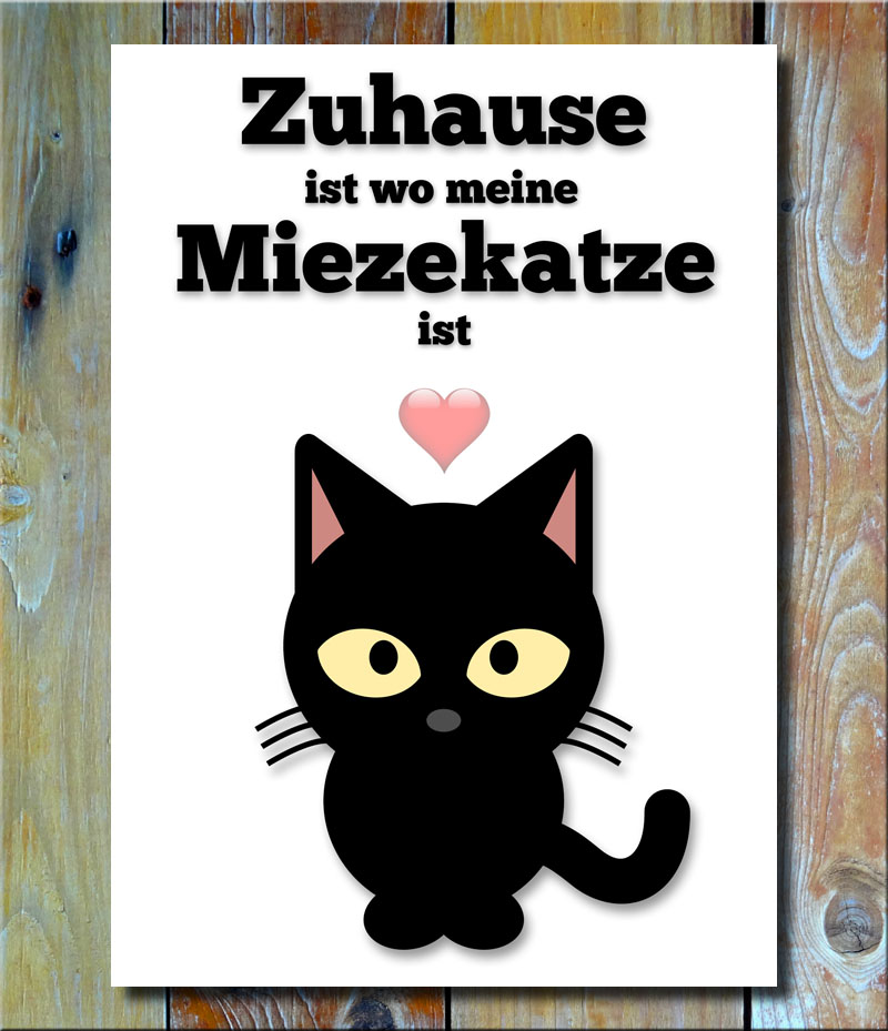 Zuhause ist wo meine Miezekatze ist