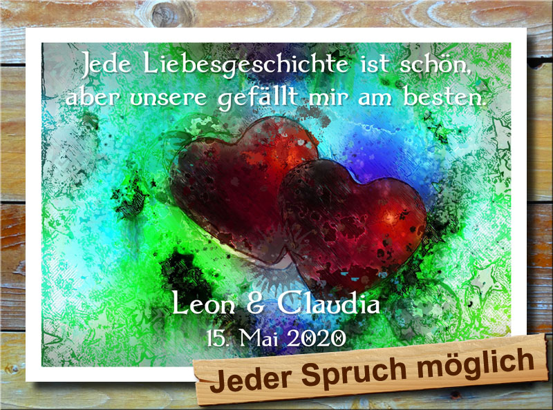 Multivorlage De Liebesgeschichte Herz In Herz Bild Wandbild Valentinstag Liebesbild Romantik Liebesbeweis Geschenkidee Freundin Heirat Partnergeschenk Kunst Aqarell Art Wandschmuck Wohzimmer