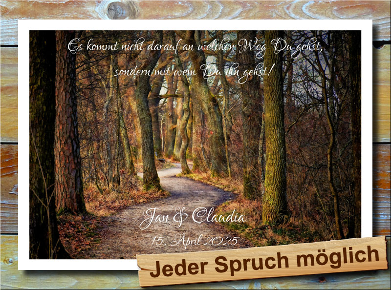 Waldweg zur Liebe im Wald